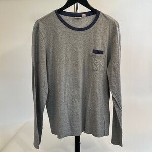 Boss Orange by Hugo Boss Grey With Double Chest Pocket Long Sleeve Shirt Size XL